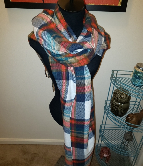 J Crew Classic Plaid Scarf NWT